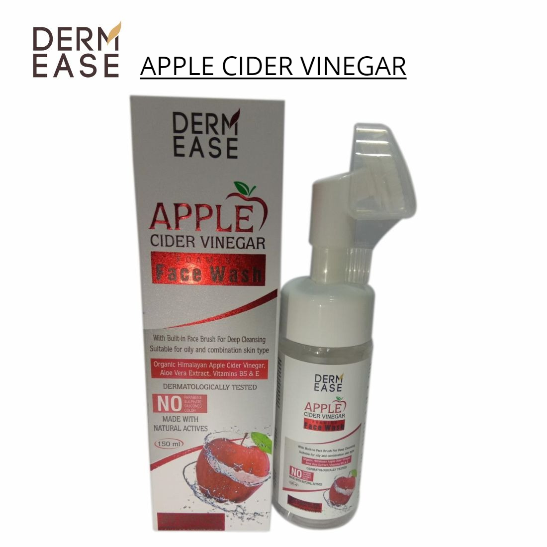 DERM EASE Apple Cider Vinegar Foaming Face Wash